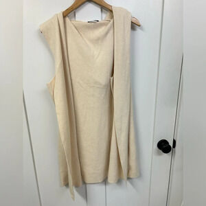 Sioni Long Open Cardigan Sleeveless Sweater With Hood Women’s XL​